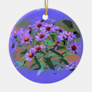 purple asters ornament