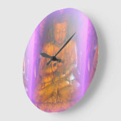 purple aura buddha clock große wanduhr (Winkel)