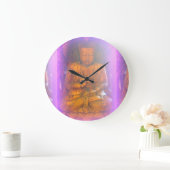 purple aura buddha clock große wanduhr (Zuhause)