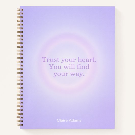 Purple Aura Message Notebook Notizblock (Vorderseite)