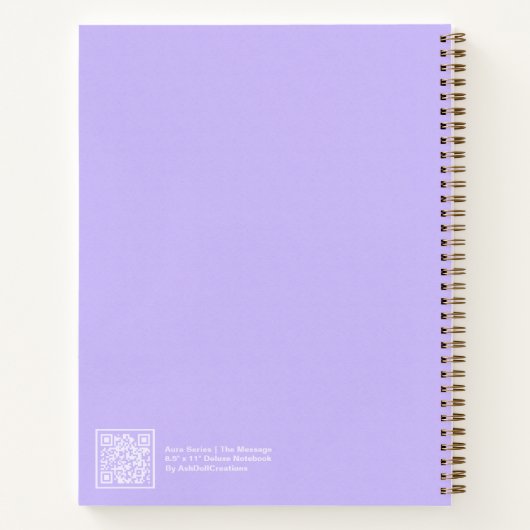 Purple Aura Message Notebook Notizblock (Rückseite)