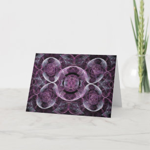 Purple Awareness Fractal Abstract Karte