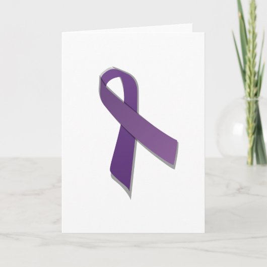 Purple awareness ribbon karte (Vorderseite)