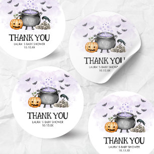 Purple Baby braut Halloween-Baby-Party Runder Aufkleber