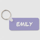 Purple Backpack Tag Schlüsselanhänger (Rückseite)