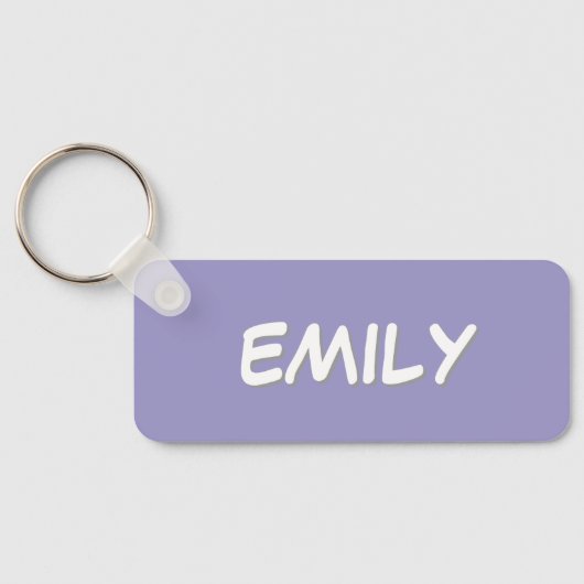 Purple Backpack Tag Schlüsselanhänger (Rückseite)