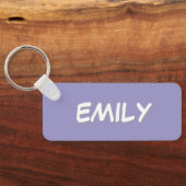 Purple Backpack Tag Schlüsselanhänger (Rückseite)