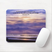 Purple Beach Sunset Art Bible Verse Mouse Pad Mousepad (Mit Mouse)