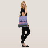 Purple Beach Sunset Tote Tasche (Am Model)