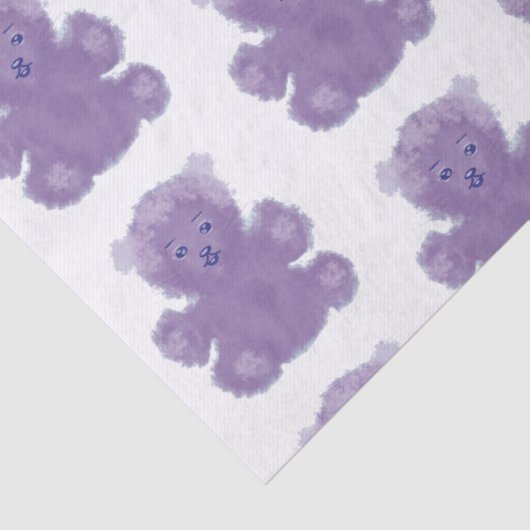 Purple bear seidenpapier (Detail)