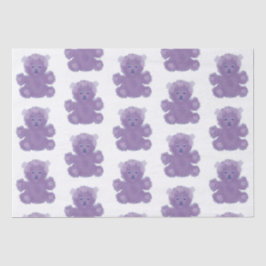 Purple bear seidenpapier