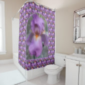 Purple Bearded Iris Flower Nature Pattern Duschvorhang (Beispiel)