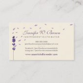 Purple beige Lavender Circle Frame Essential Oils Visitenkarte (Rückseite)