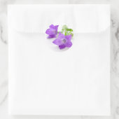 purple bellflowers runder aufkleber (Tasche)