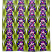 Purple Berries Abstract Nature Art Pattern    Duschvorhang (Vorderseite)