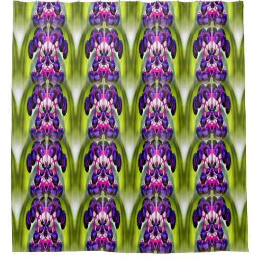 Purple Berries Abstract Nature Art Pattern    Duschvorhang (Vorderseite)