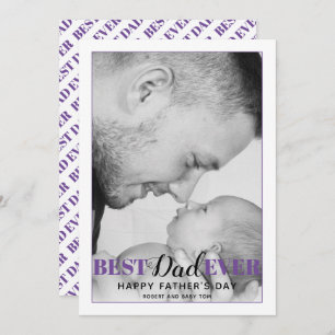 Purple Best Dad Ever typography Father's Day