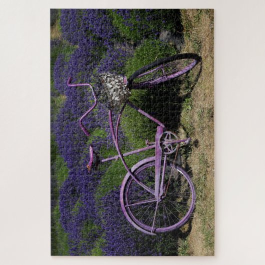 Purple Bike Lavender Fields Puzzle (Vertikal)