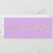 Purple Birthday Driving Lessons Gift Voucher Card Einladung (Rückseite)