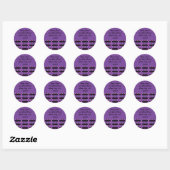 Purple Black Address Labels Runder Aufkleber (Blatt)