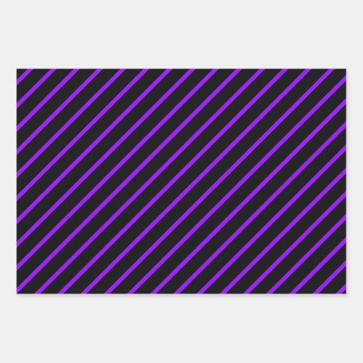 Purple & Black Black Geschenkpapier Set (Vorderseite 2)