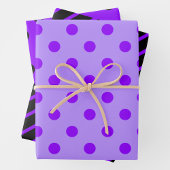 Purple & Black Black Geschenkpapier Set