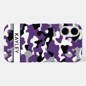 Purple Black Camouflage Personalized Case-Mate iPhone Hülle (Rückseite (Horizontal))