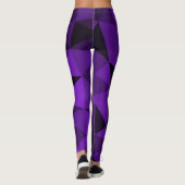 Purple black geometric mesh pattern leggings (Rückseite)