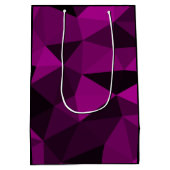 Purple black geometric mesh pattern mittlere geschenktüte (Rückseite)