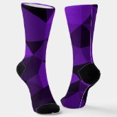 Purple black geometric mesh pattern socken (Gewinkelt)