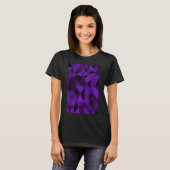 Purple black geometric mesh pattern T-Shirt (Vorne ganz)