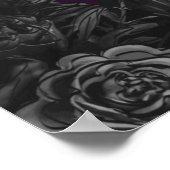 Purple Black Grey Gothic Wedding Seating Chart Poster (Ecke)