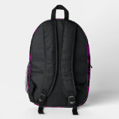 Purple Black Grunge Bedruckter Rucksack (Rückseite)