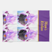 Purple Black Iris Irises Flowers Floral Flower Geschirrtuch (Horizontal)