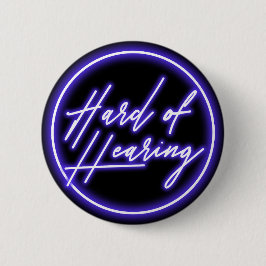 Purple Black Neon Typography Hearing Impaired Button