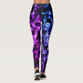 Purple Black Triangle Geometric Smoky Abstract  Leggings (Rückseite)