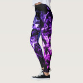 Purple Black Triangle Geometric Smoky Abstract  Leggings (Links)