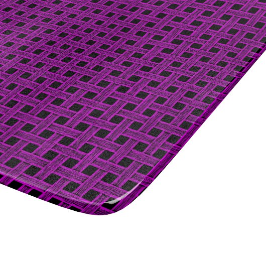 Purple Black Weave Pattern Schneidebrett (Ecke)