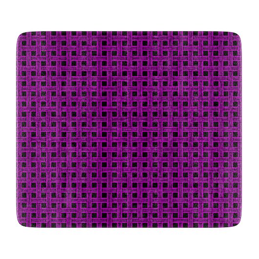 Purple Black Weave Pattern Schneidebrett (Vorderseite)