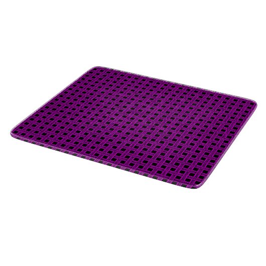 Purple Black Weave Pattern Schneidebrett (Ecke)