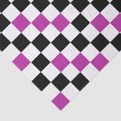Purple Black White Checkered Pattern Design  Seidenpapier (Ausschnitt)