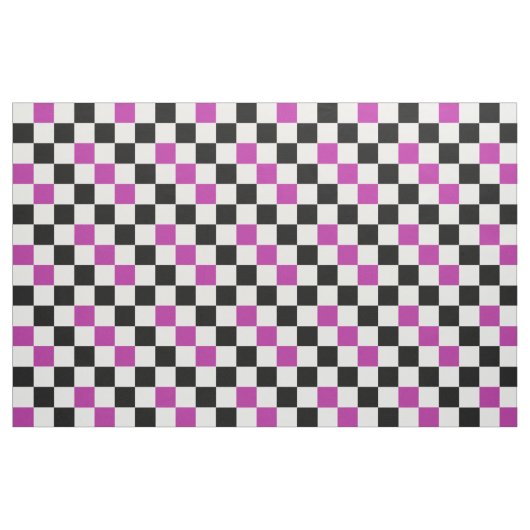 Purple Black White Checkered Pattern Design  Stoff (Fat Quarter (45,7 x 55,9 cm))