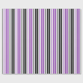 Purple Black White Stripes Pattern Design  Geschenkpapier (Flach)