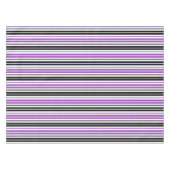 Purple Black White Stripes Pattern Design  Tischdecke (Vorderseite (Horizontal))