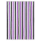 Purple Black White Stripes Pattern Design  Tischdecke (Vorderseite)