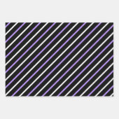 Purple, Black & White Stripes & Polka Dots Fun Geschenkpapier Set (Vorderseite 3)
