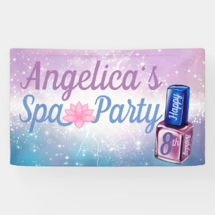 Purple blau u. Sparks Nagellack-Wellness-Center Banner