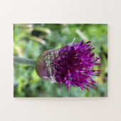 Purple Bloom of Memory | Allium Flower Botanical  Puzzle (Horizontal)