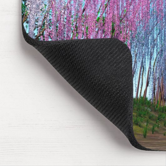Purple Blooming Weeping Willow Tree Mousepad (Ecke)
