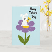 Purple Blossom Mothers Day Card Karte (Gelbe Blume)
